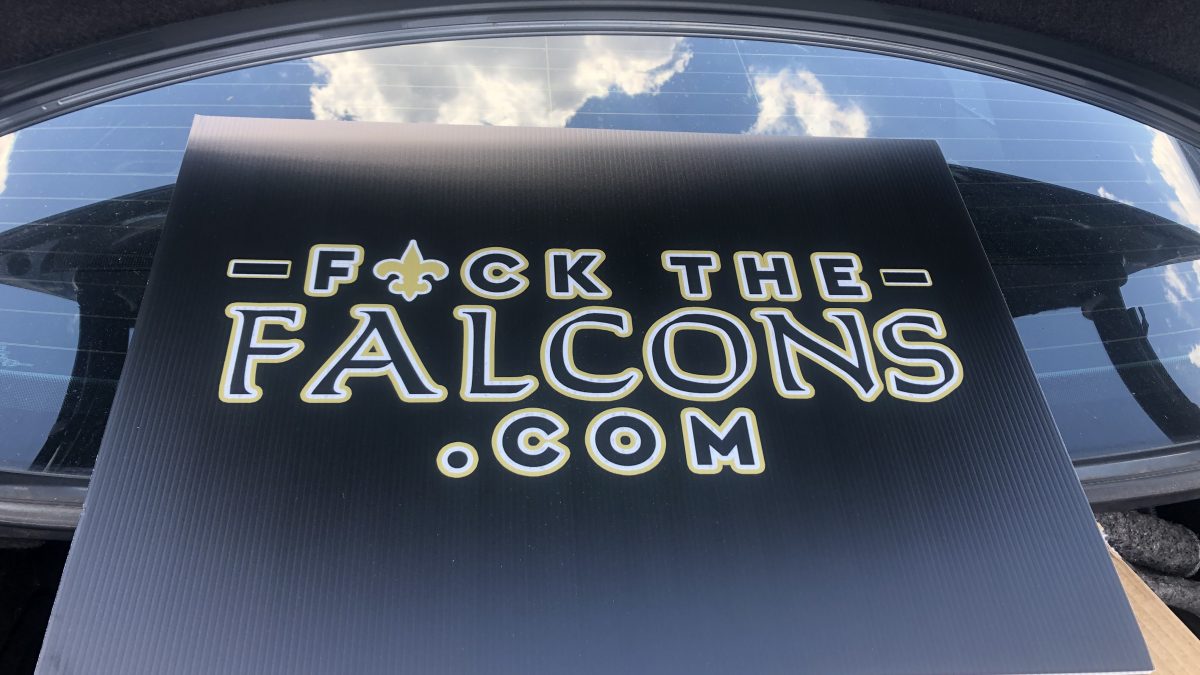 Fuck The Falcons Yard Sign